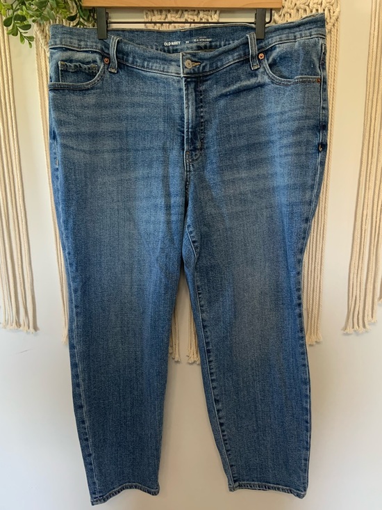 Old Navy Denim - OLD NAVY Women’s High Rise OG Straight Secret Smooth Pockets Medium Wash 20